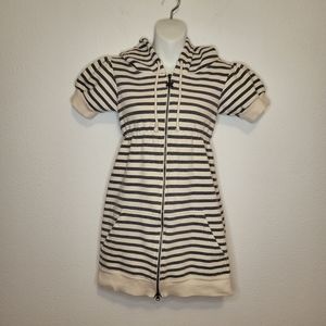 Free People Hoodie Dress with Bubble Sleeves size Small